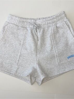 Wilo The Label Logo Fleece Jogger Shorts *grey w/blue logo